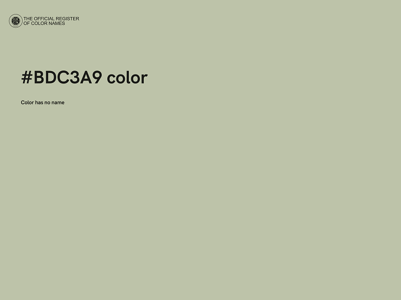 #BDC3A9 color image