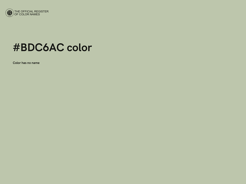 #BDC6AC color image