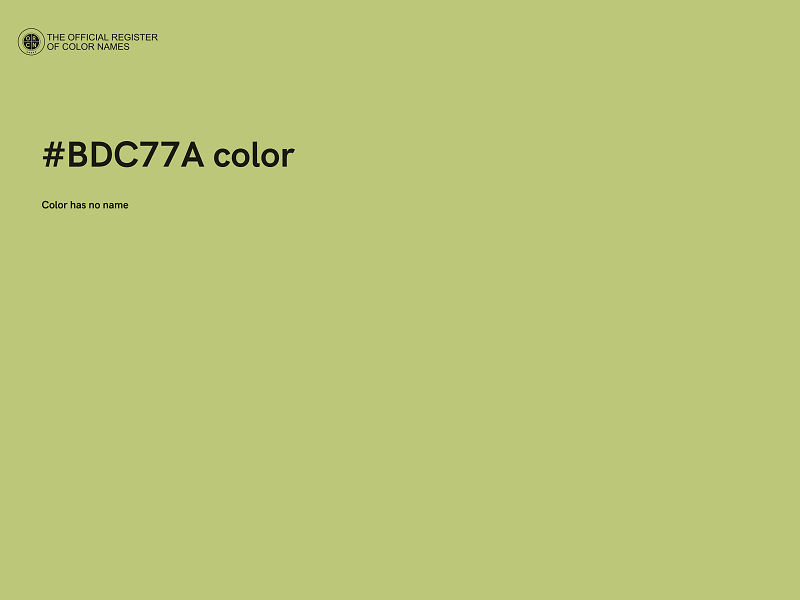 #BDC77A color image