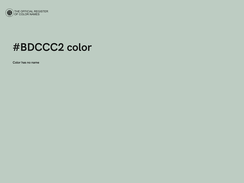 #BDCCC2 color image