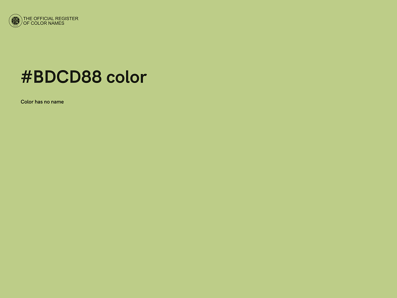 #BDCD88 color image