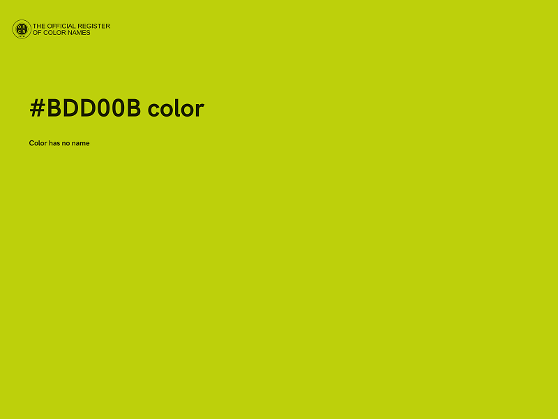 #BDD00B color image