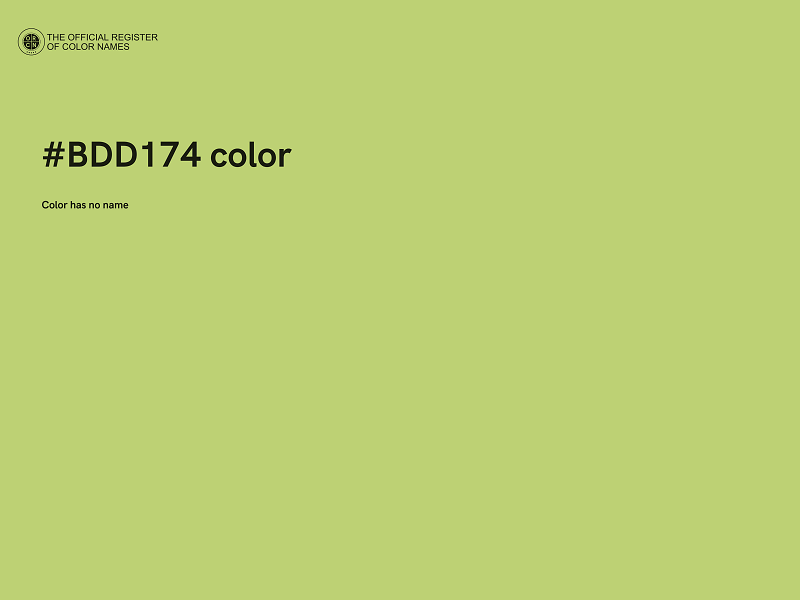 #BDD174 color image