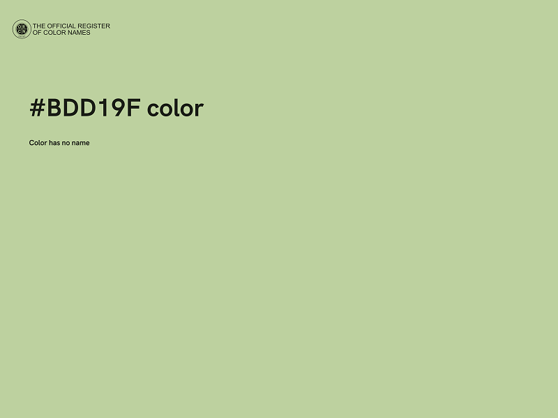 #BDD19F color image