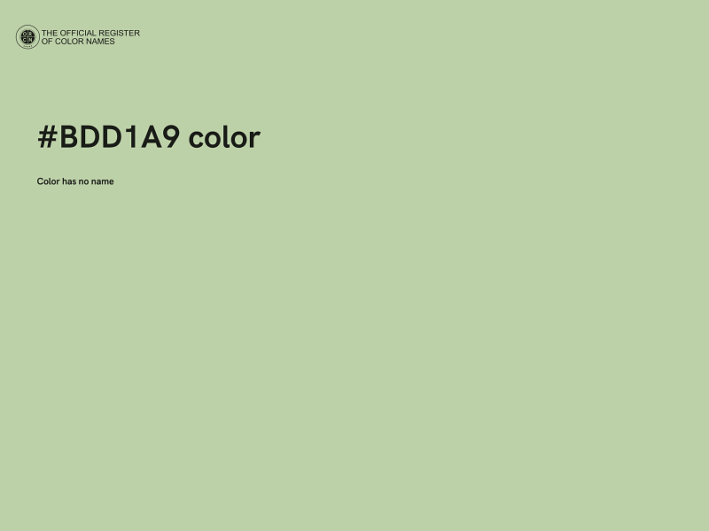 #BDD1A9 color image