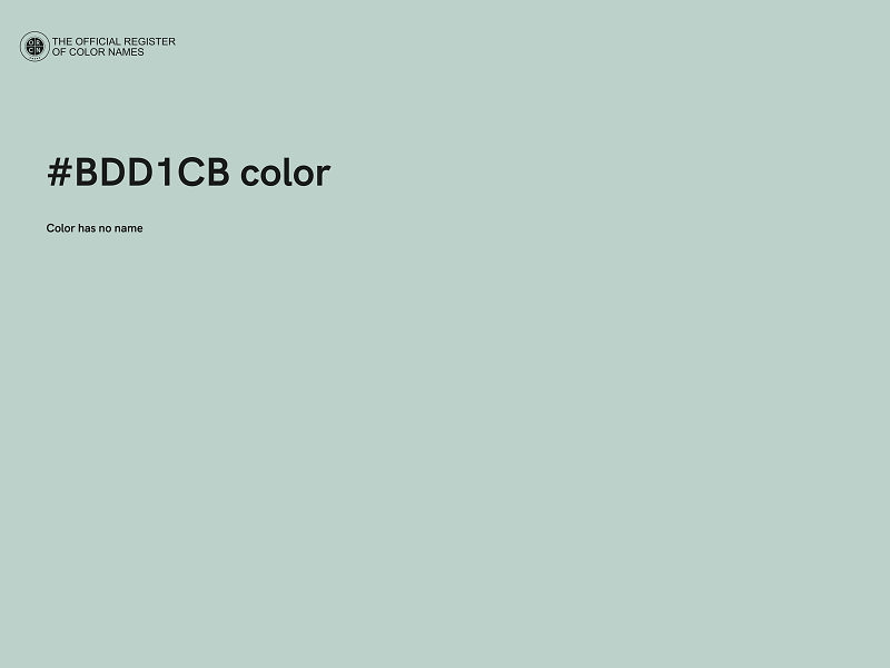 #BDD1CB color image