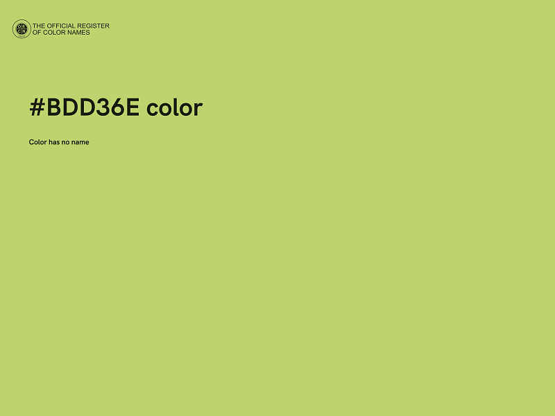 #BDD36E color image