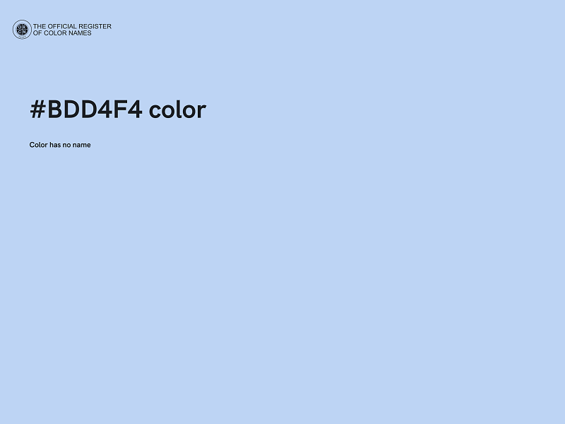 #BDD4F4 color image