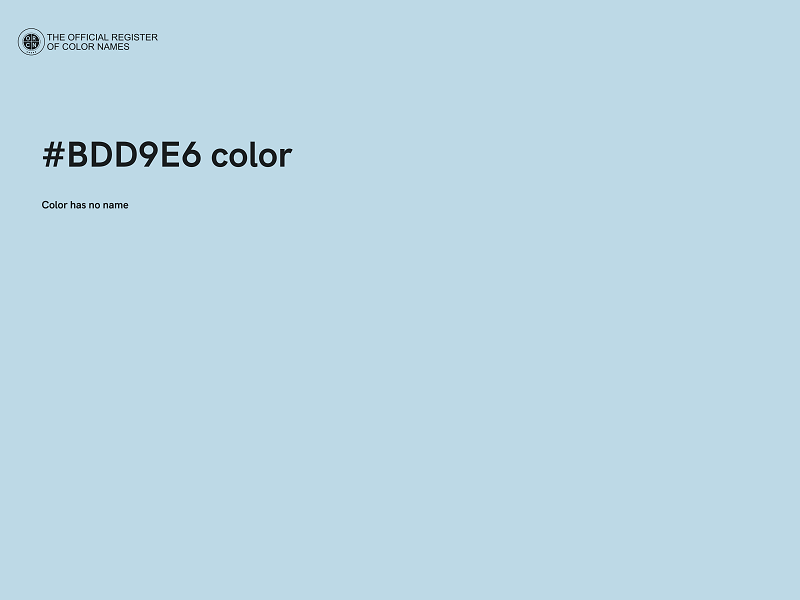 #BDD9E6 color image