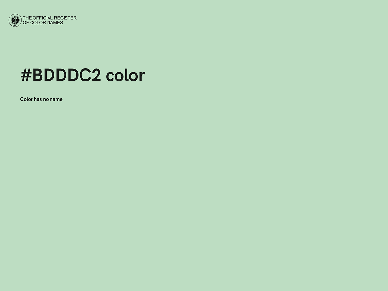 #BDDDC2 color image