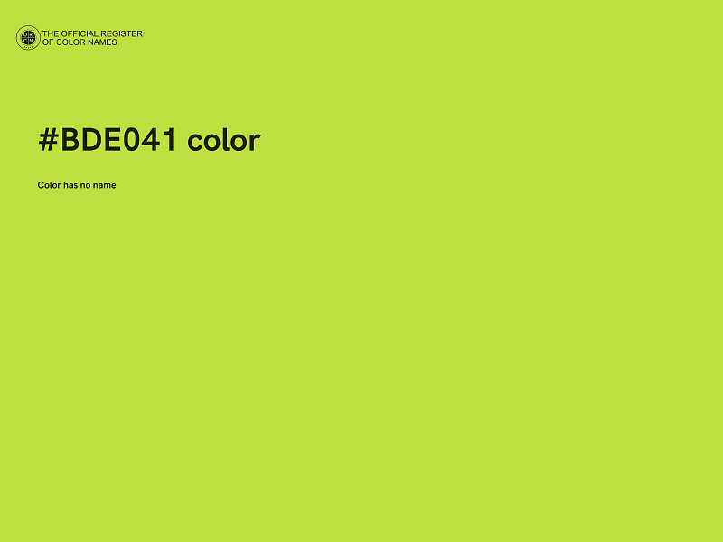 #BDE041 color image