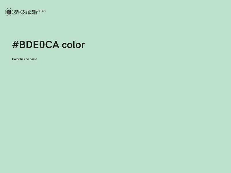 #BDE0CA color image