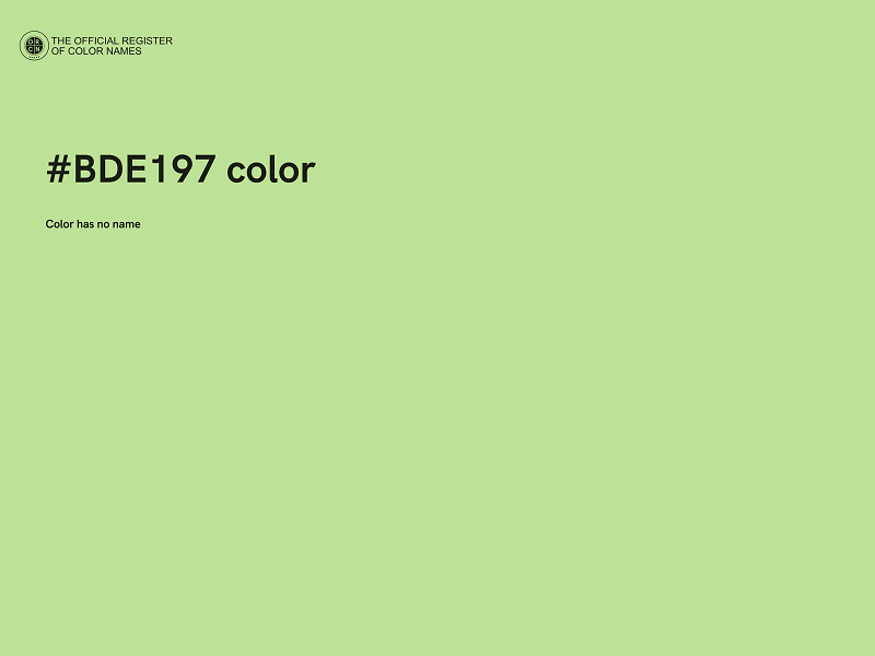 #BDE197 color image