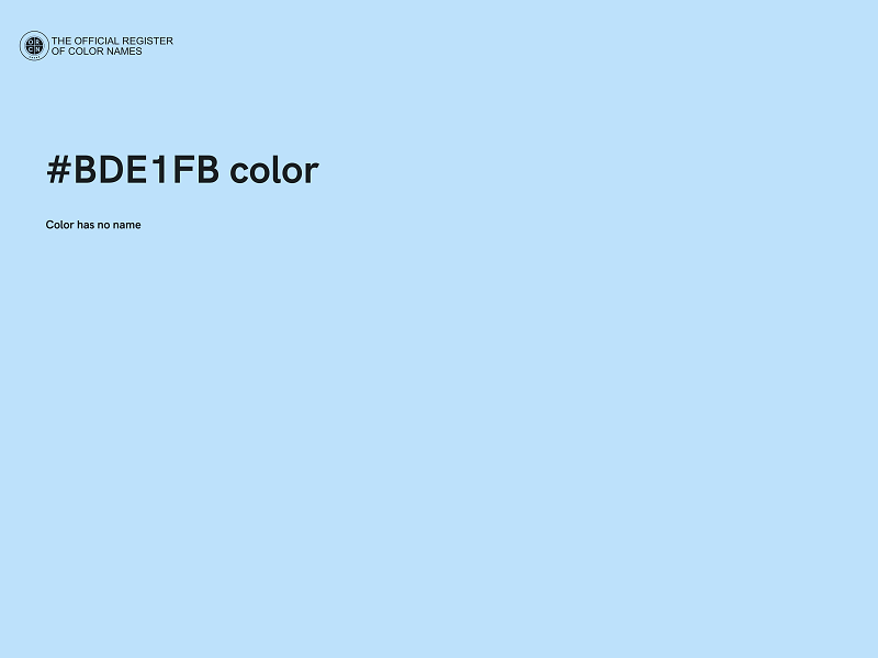 #BDE1FB color image