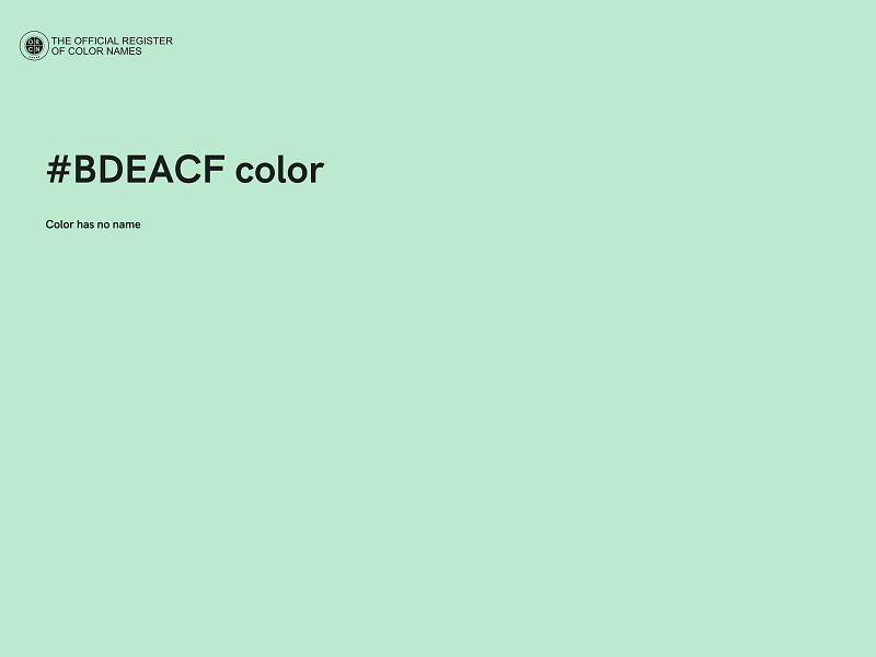 #BDEACF color image