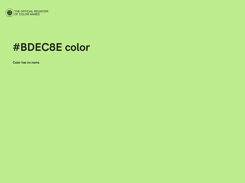 #BDEC8E color image