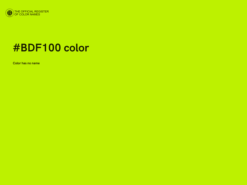 #BDF100 color image