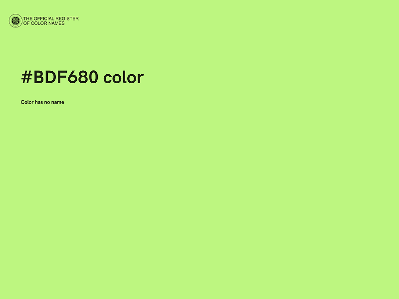 #BDF680 color image