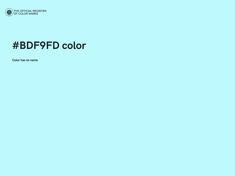 #BDF9FD color image