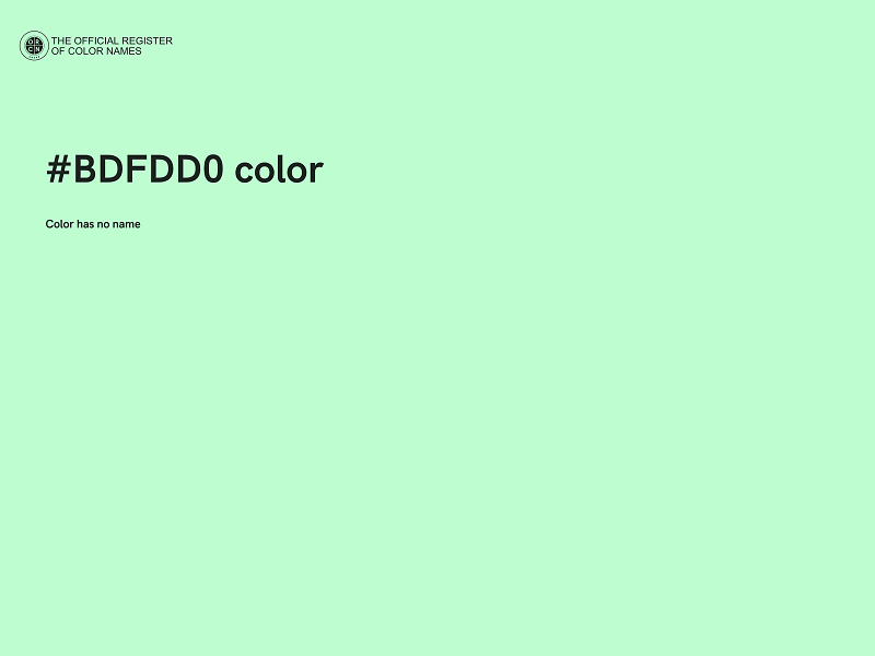 #BDFDD0 color image