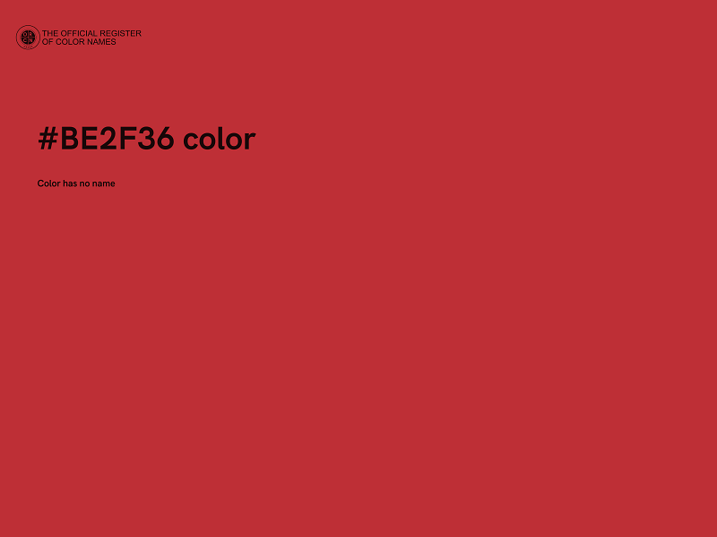 #BE2F36 color image