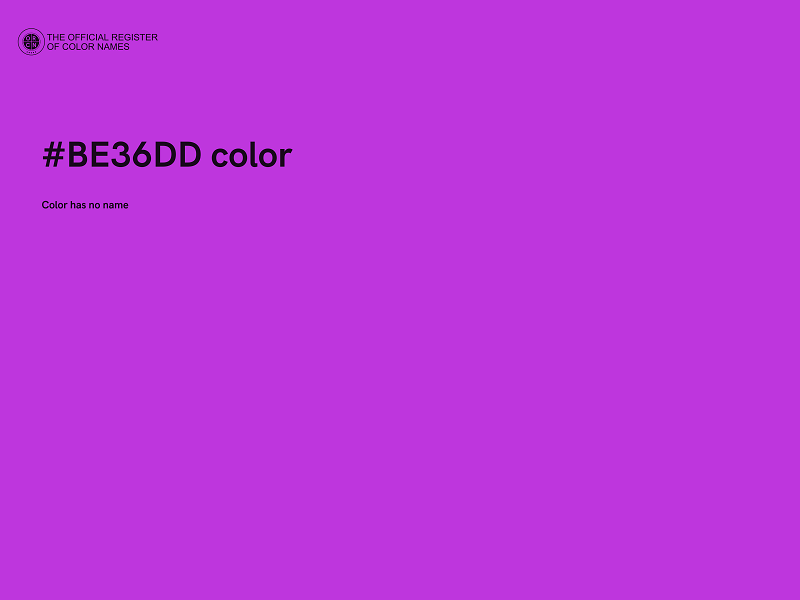 #BE36DD color image