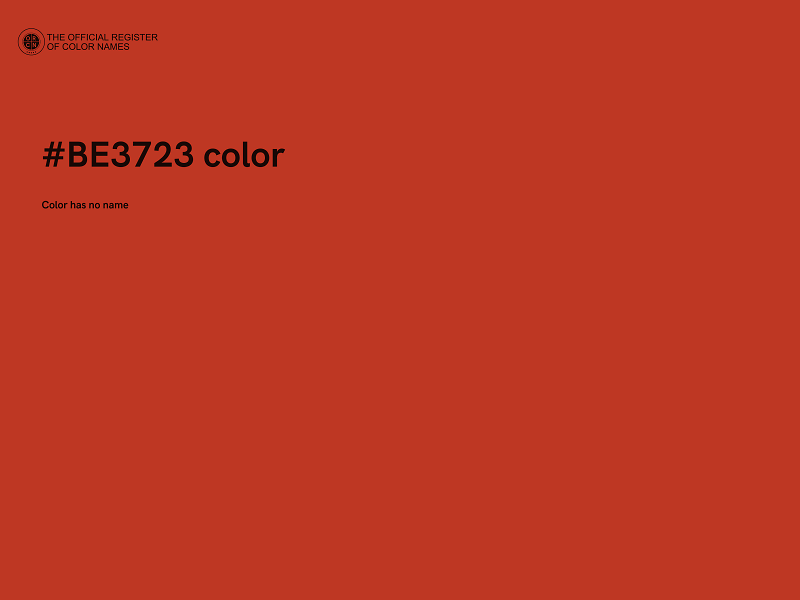 #BE3723 color image