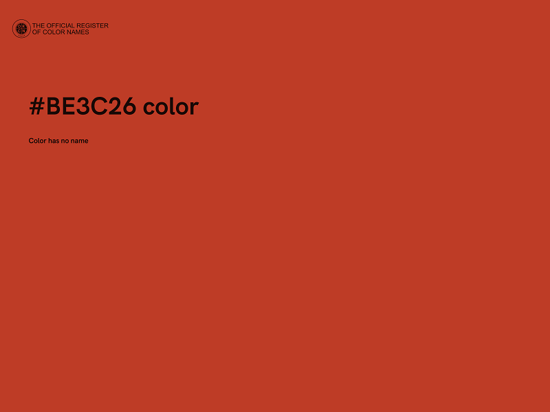 #BE3C26 color image