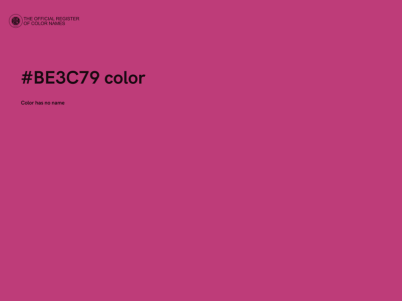 #BE3C79 color image