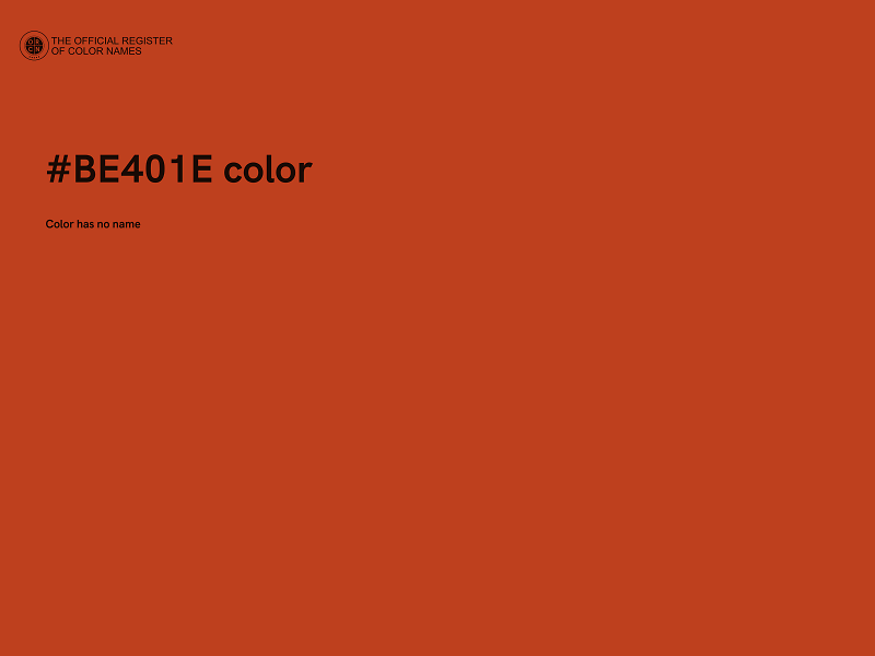 #BE401E color image