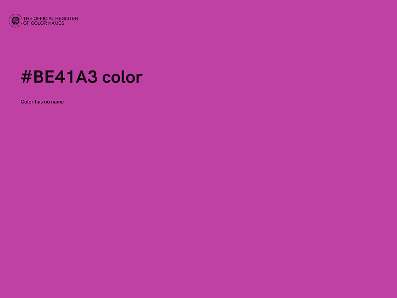 #BE41A3 color image