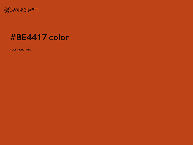 #BE4417 color image