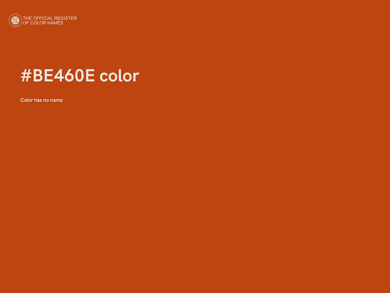 #BE460E color image