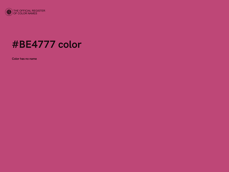 #BE4777 color image