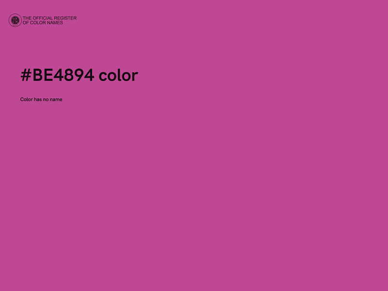 #BE4894 color image