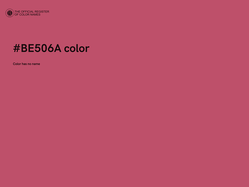 #BE506A color image