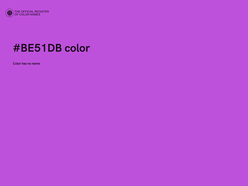 #BE51DB color image