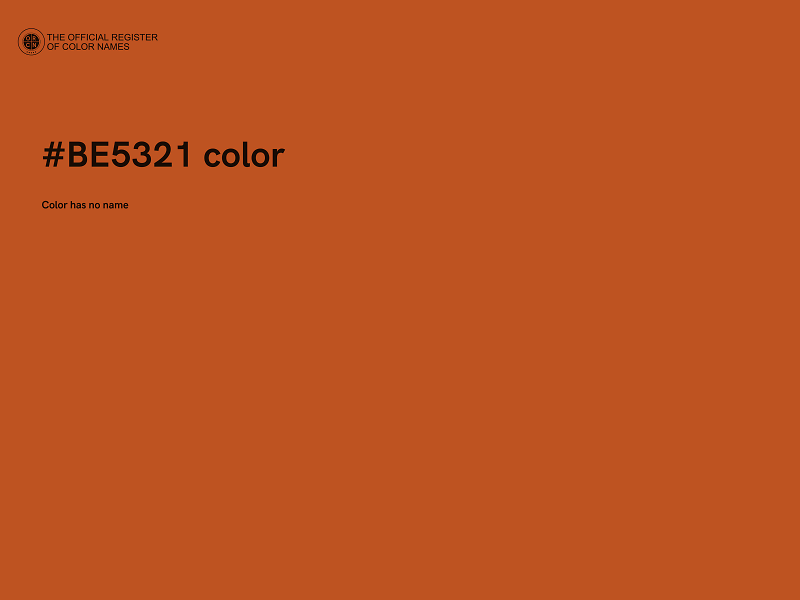 #BE5321 color image