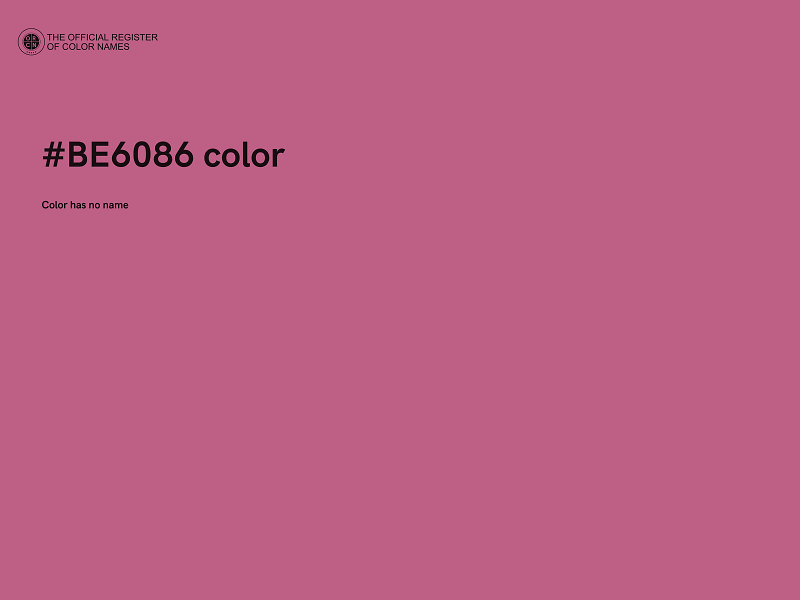 #BE6086 color image