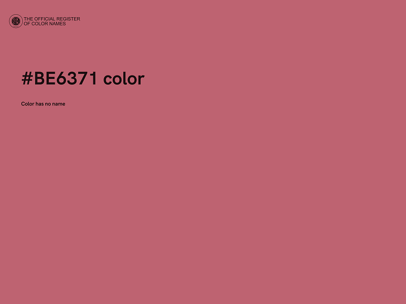 #BE6371 color image