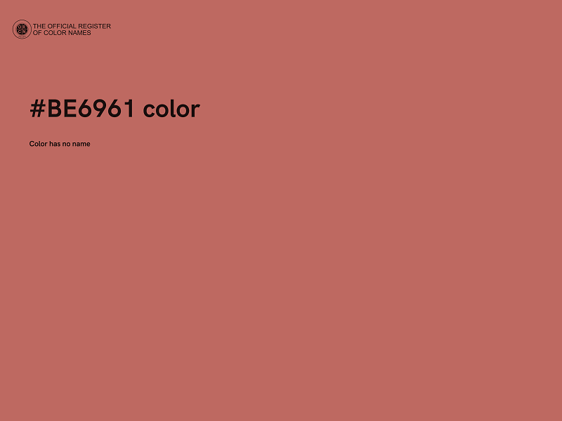 #BE6961 color image