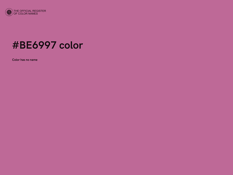 #BE6997 color image