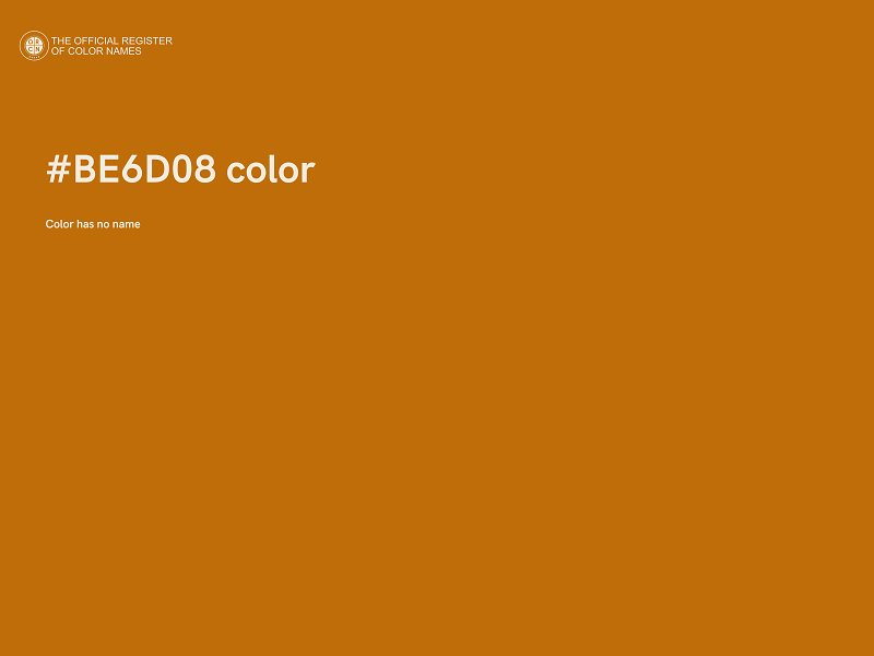 #BE6D08 color image