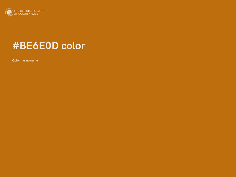 #BE6E0D color image