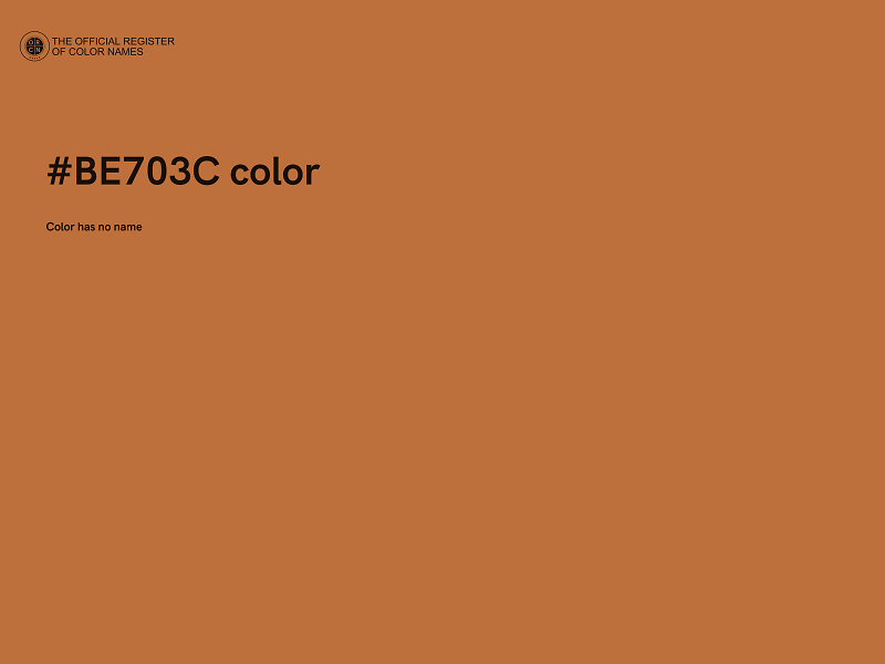 #BE703C color image