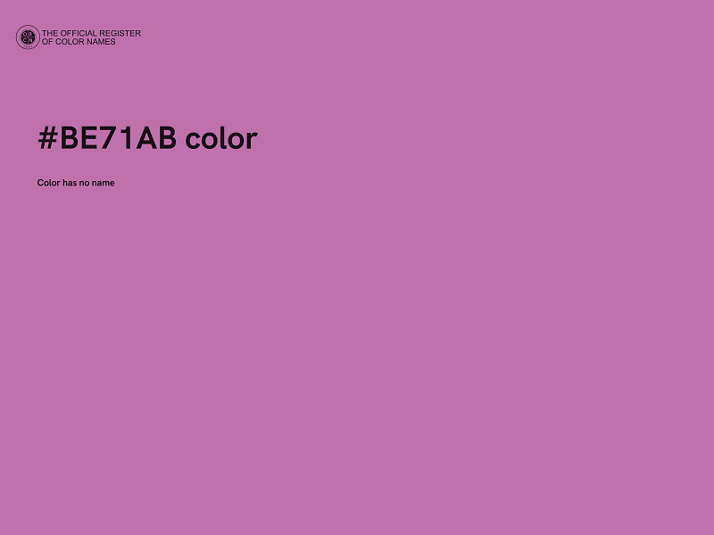 #BE71AB color image