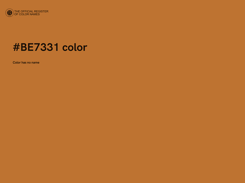 #BE7331 color image