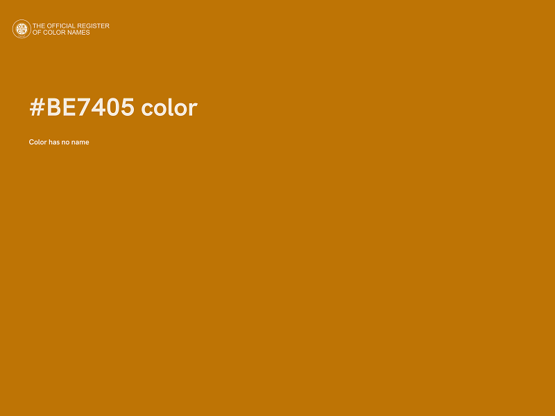 #BE7405 color image