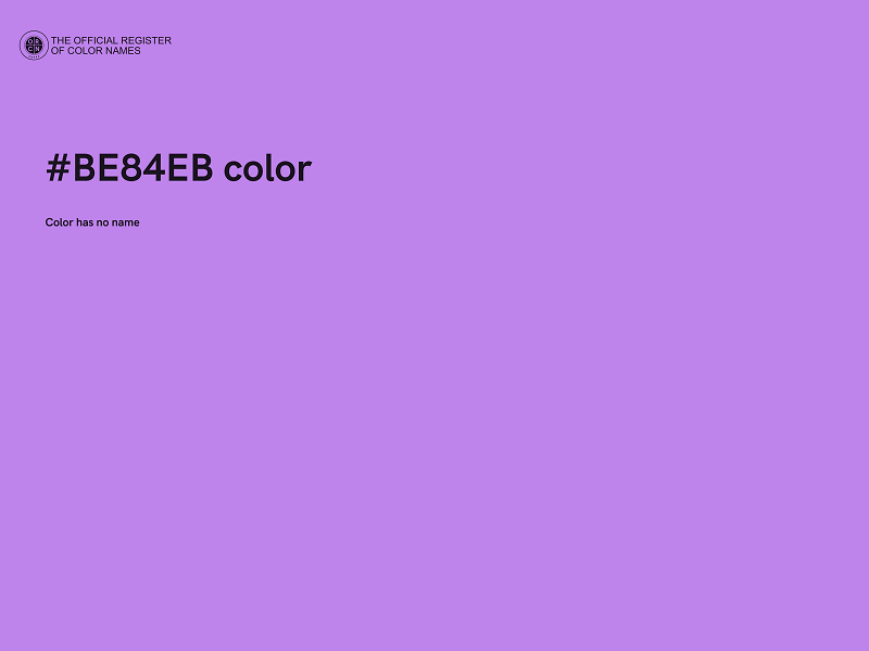 #BE84EB color image