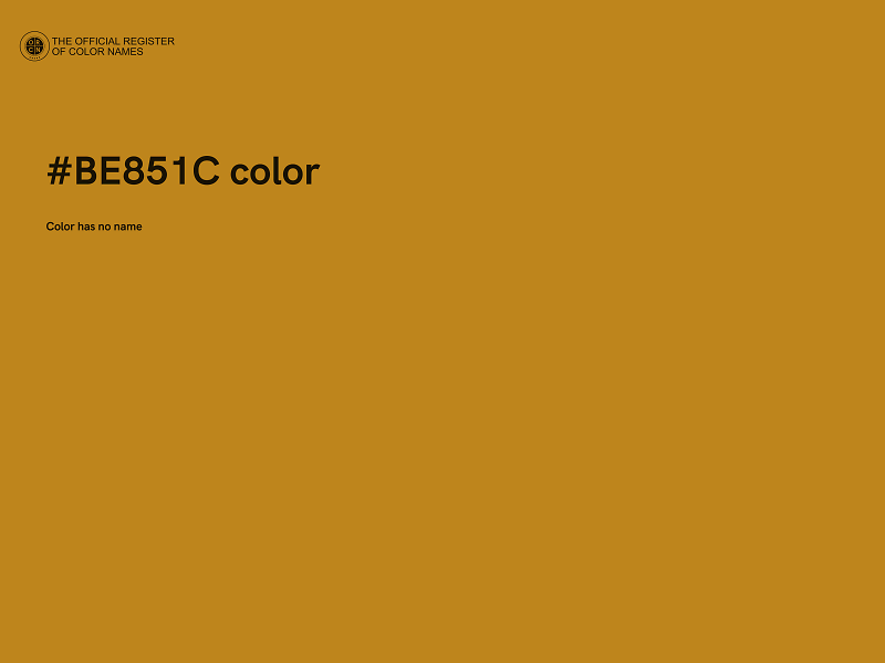 #BE851C color image